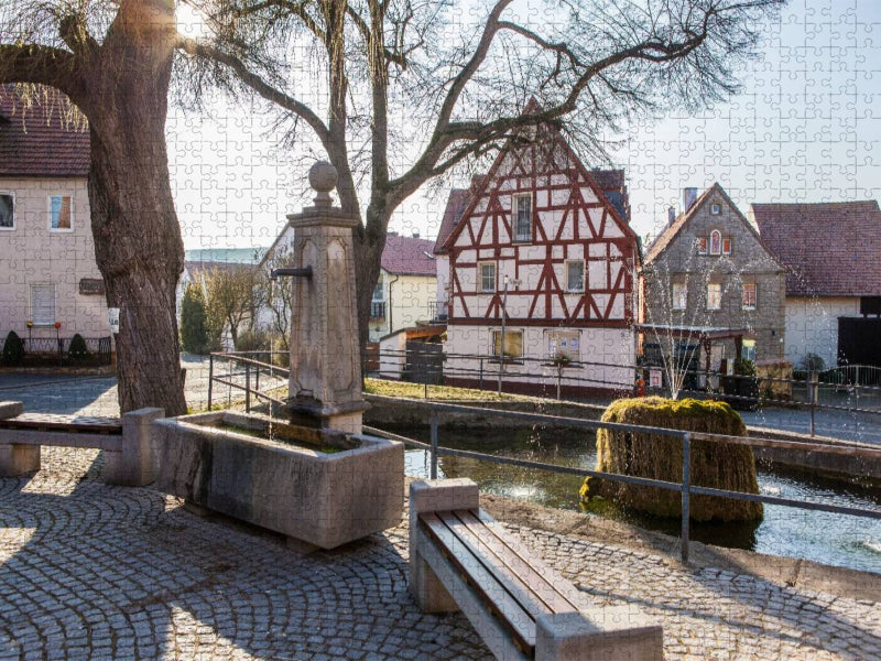 Der Brunnen von Stammheim - CALVENDO Foto-Puzzle'
