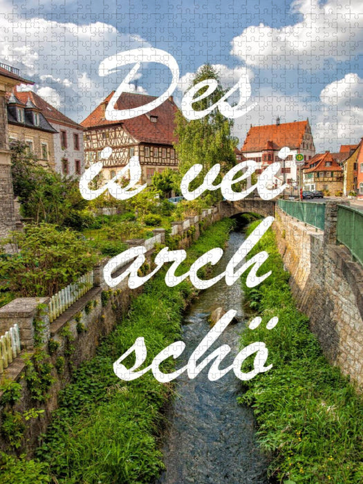 Meefränggisch: Des is vei arch schö - Übersetzung: Das ist sehr schön. - CALVENDO Foto-Puzzle'