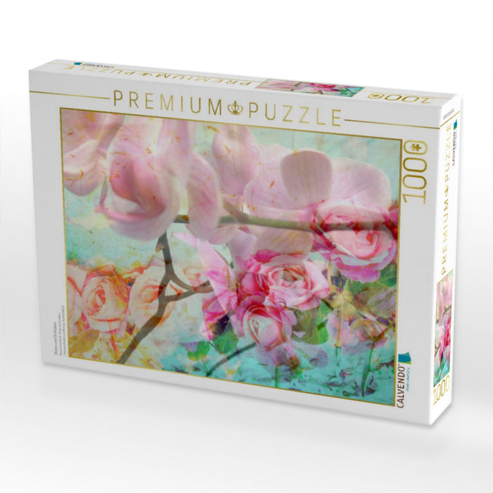 Rosen und Orchideen - CALVENDO Foto-Puzzle'