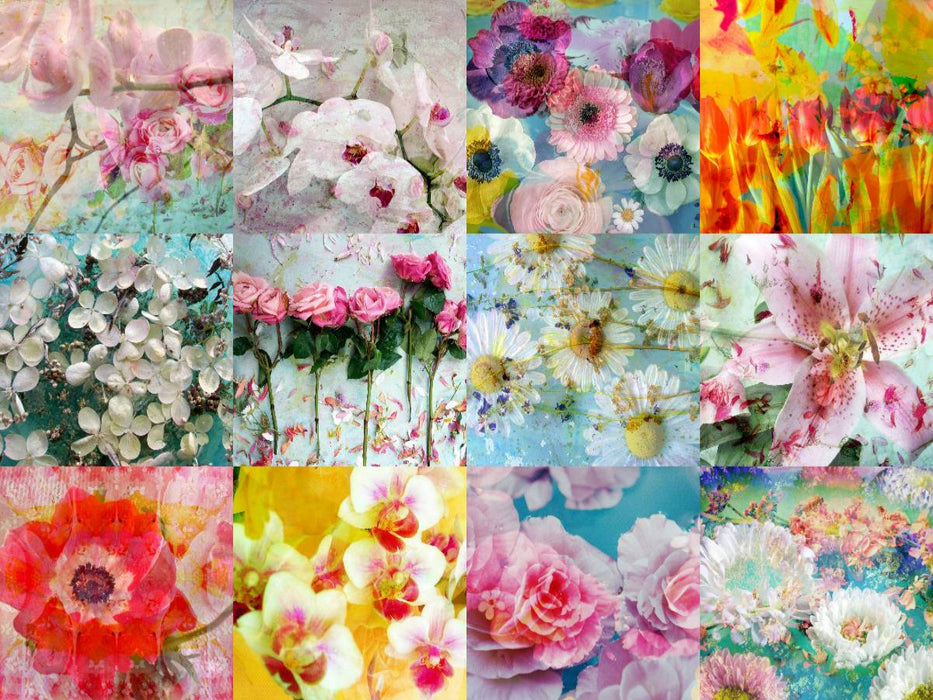 Verträumte Blumen-Collage - CALVENDO Foto-Puzzle'