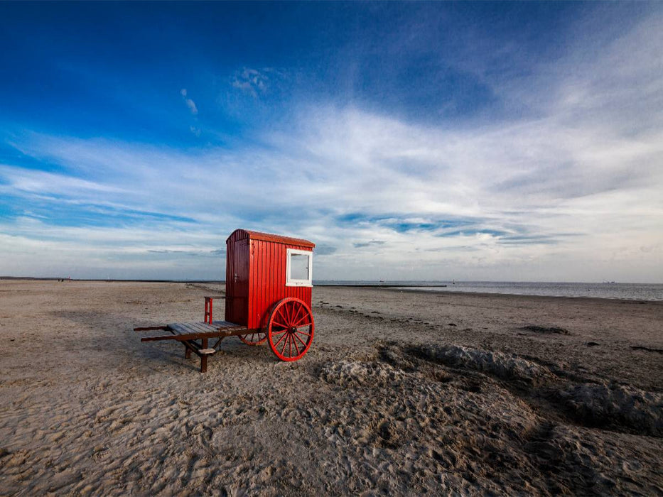 Borkum - Strandkarren - CALVENDO Foto-Puzzle'