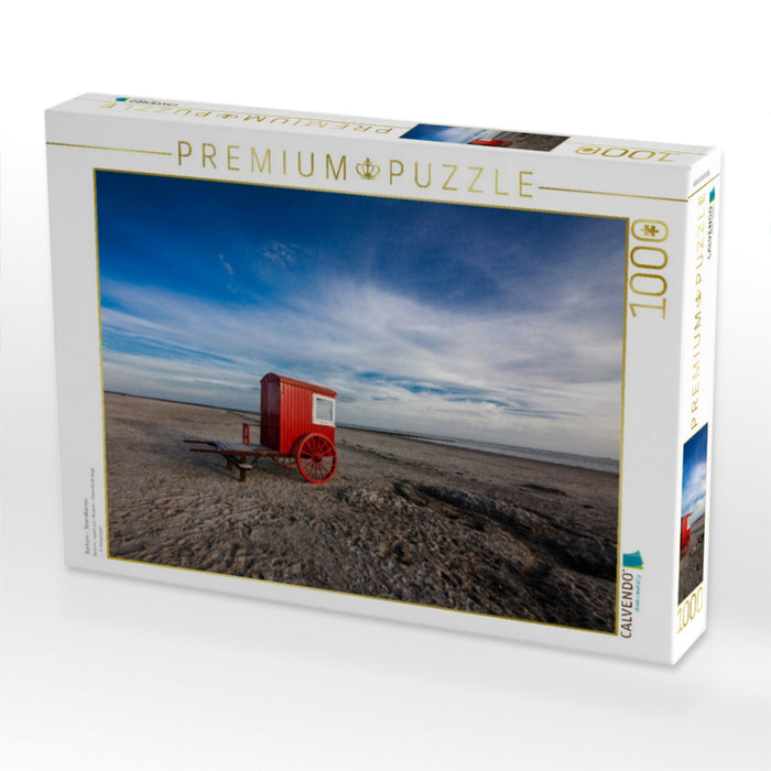 Borkum - Strandkarren - CALVENDO Foto-Puzzle'