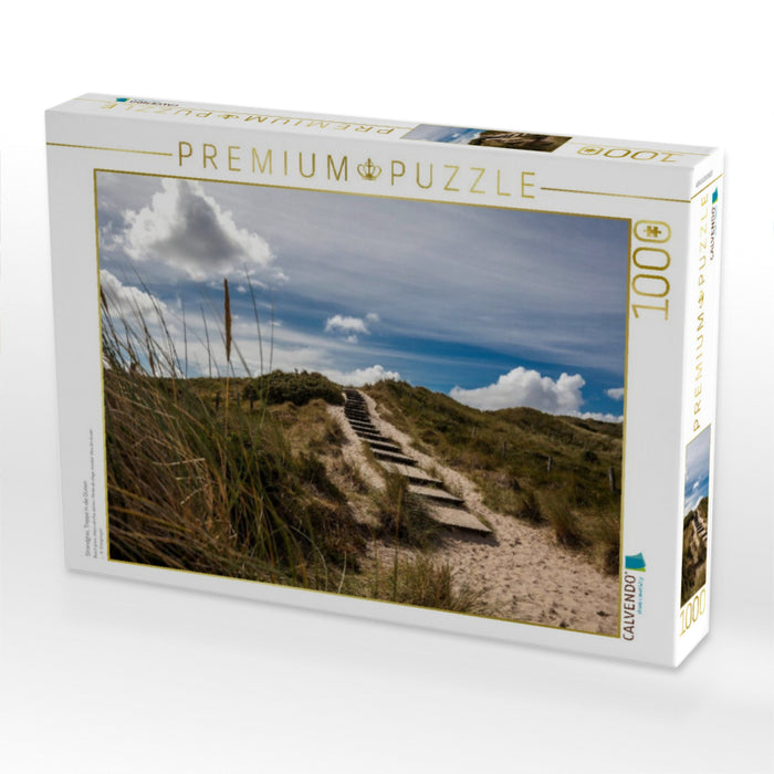 Strandgras, Treppe in die Dünen - CALVENDO Foto-Puzzle'
