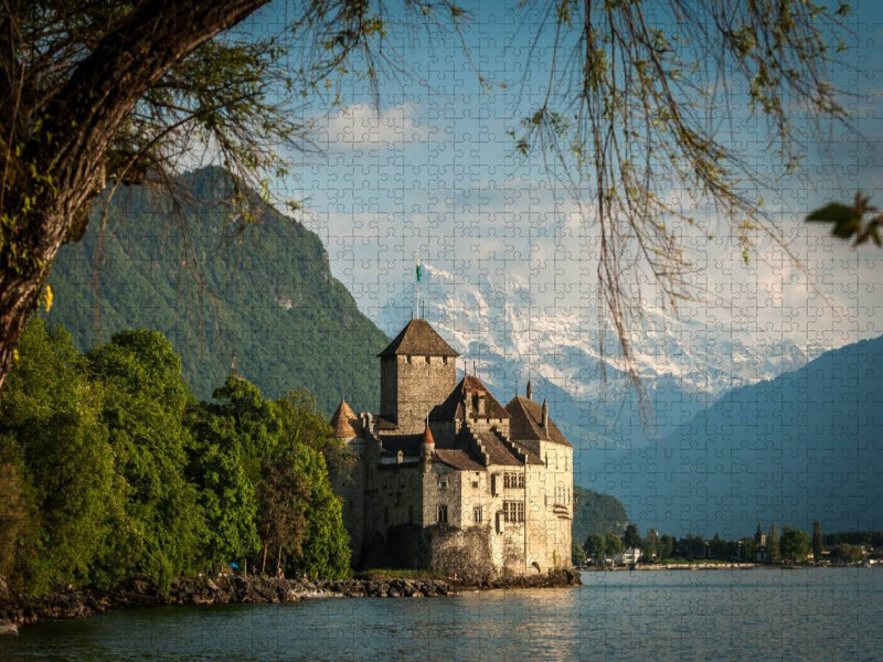Das Schloss Chillon - CALVENDO Foto-Puzzle'