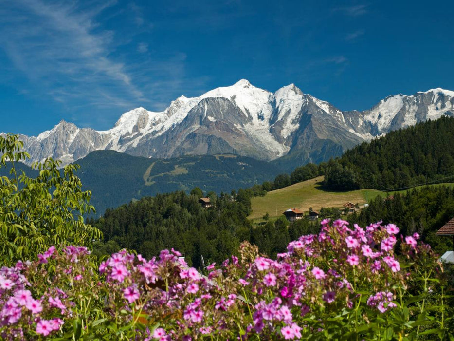 Blick vom Dorf Cordon auf das Mont-Blanc-Massiv - CALVENDO Foto-Puzzle'