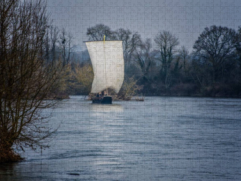 Barge an der Loire - CALVENDO Foto-Puzzle'