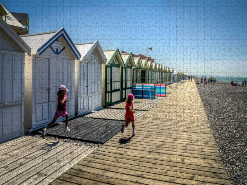 Cayeux auf Meer, vom Weg der Bretter - CALVENDO Foto-Puzzle'