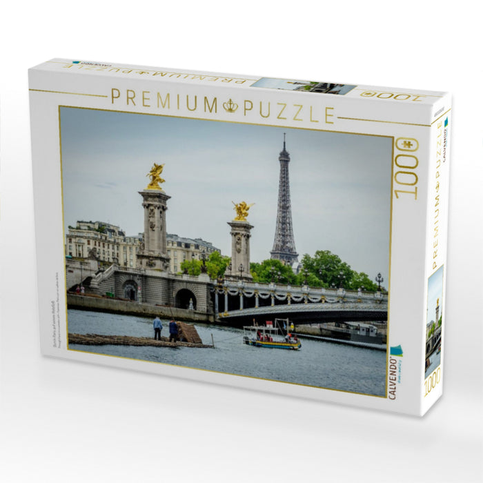 Durch Paris auf einem Holzfloß - CALVENDO Foto-Puzzle'