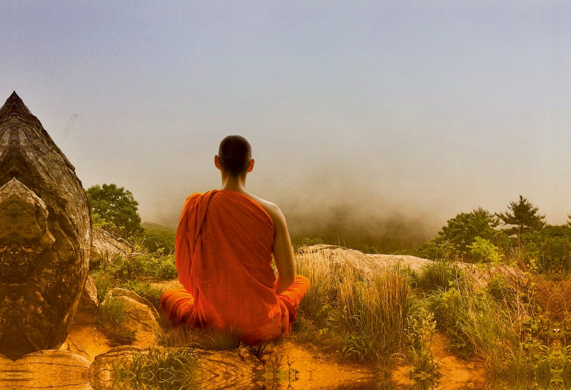 Premium Textil-Leinwand Meditation in Thailand