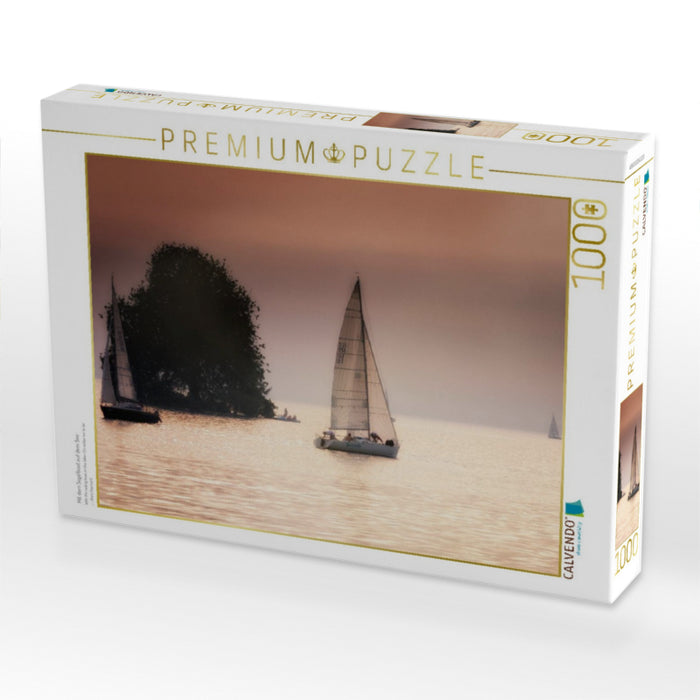 Mit dem Segelboot auf dem See - CALVENDO Foto-Puzzle'