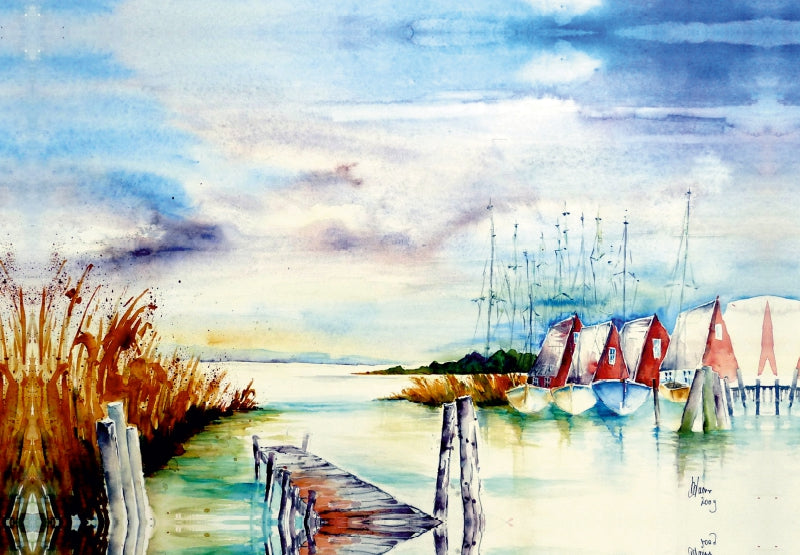 Premium Textil-Leinwand Am Bodden