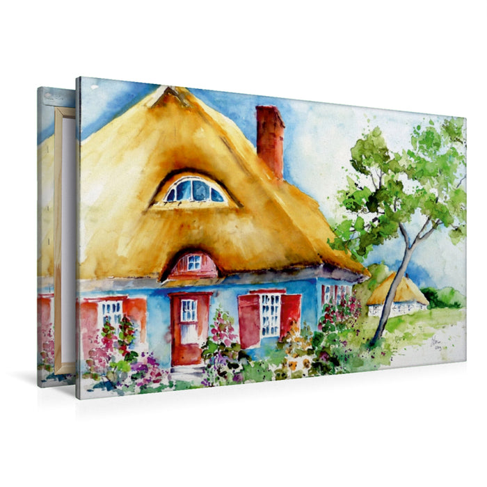 Premium Textil-Leinwand Haus in Ahrenshoop