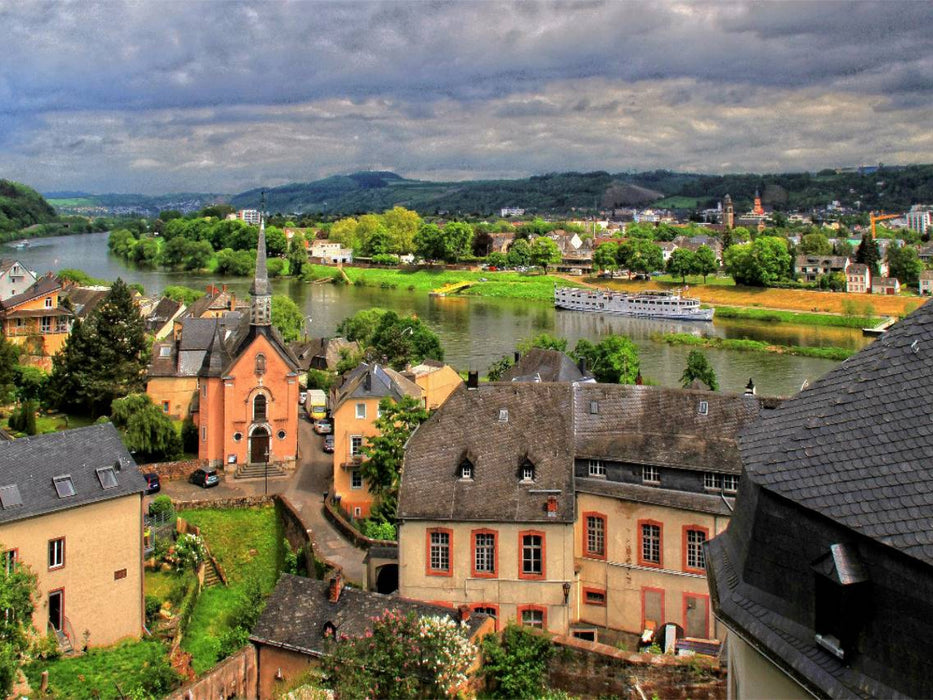 Blick auf Trier und die Mosel - CALVENDO Foto-Puzzle'