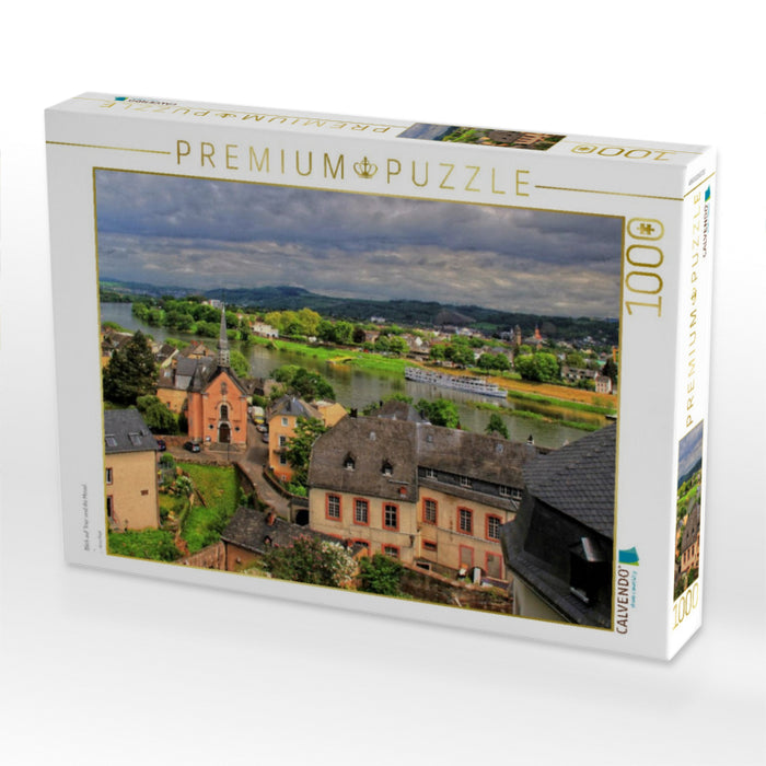 Blick auf Trier und die Mosel - CALVENDO Foto-Puzzle'