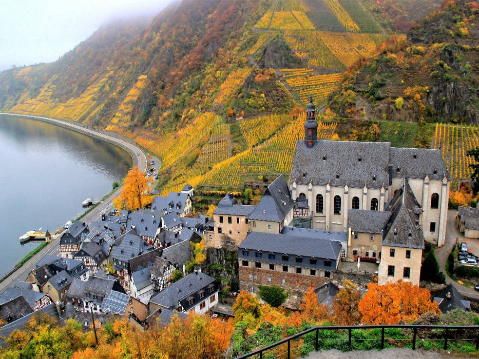 Blick auf Beilstein von der Burg Metternich - CALVENDO Foto-Puzzle'