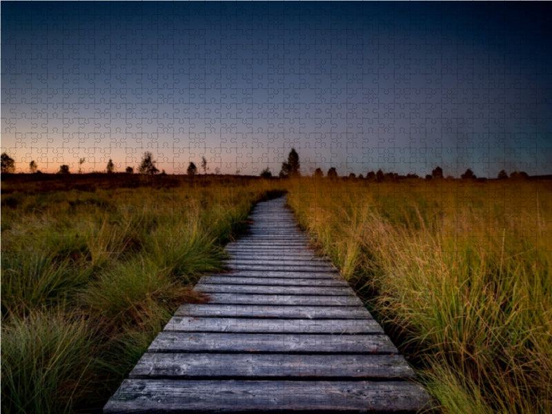 Die markanten Stege des Hohen Venns 1000 Teile Puzzle quer - CALVENDO Foto-Puzzle'