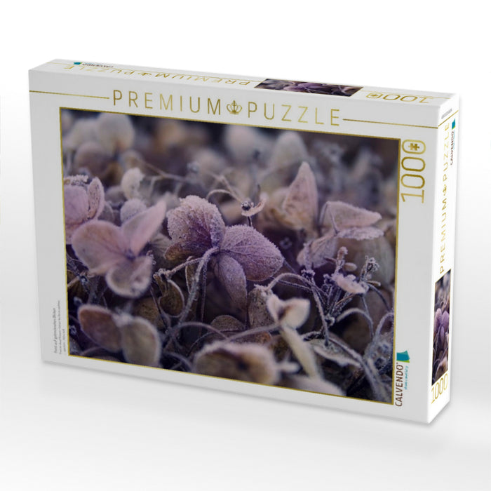 Frost auf getrockneten Blüten - CALVENDO Foto-Puzzle'