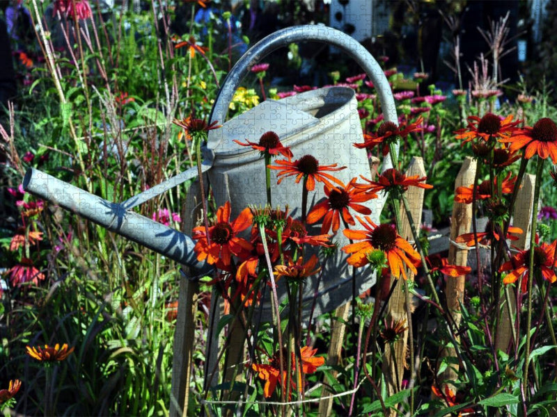 Blick in den Garten - CALVENDO Foto-Puzzle'