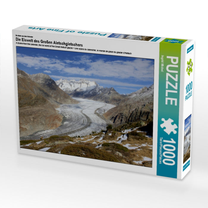 Ein Motiv aus dem Kalender Die Eiswelt des Großen Aletschgletschers 1000 Teile Puzzle quer - CALVENDO Foto-Puzzle'