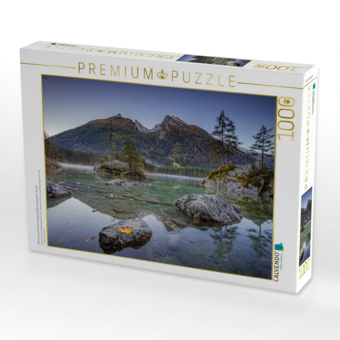 Hintersee zum Sonnenaufgang (Berchtesgadener Land) - CALVENDO Foto-Puzzle'
