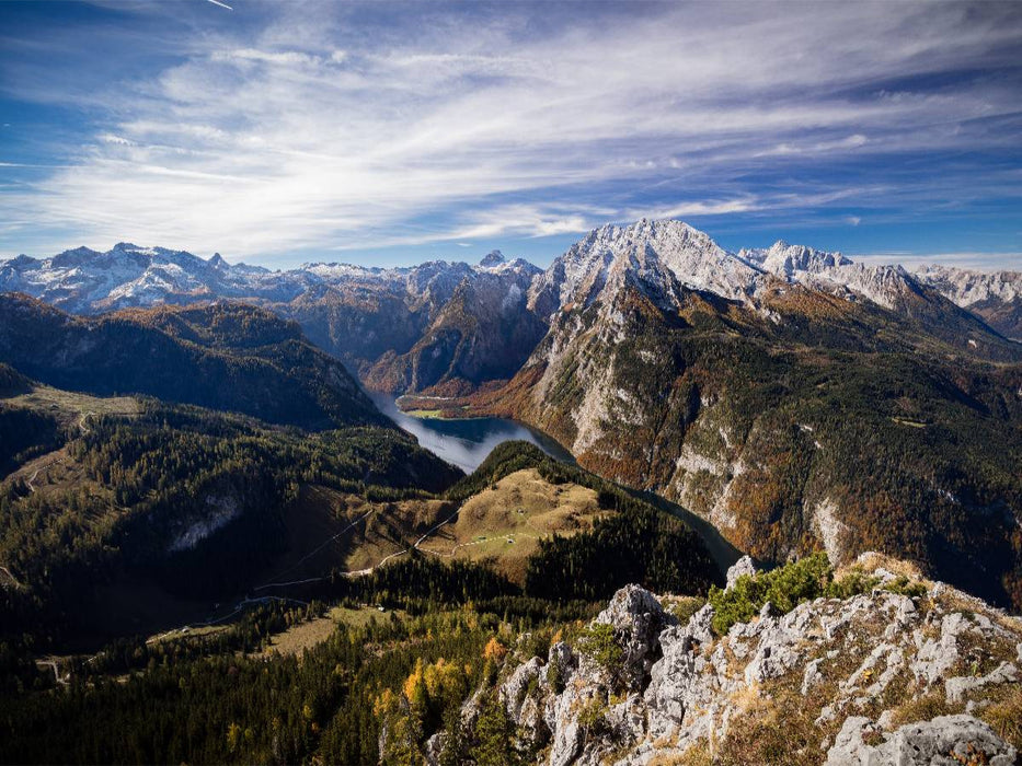 Blick vom Jenner auf Königssee und Watzmann im Berchtesgadener Land - CALVENDO Foto-Puzzle'