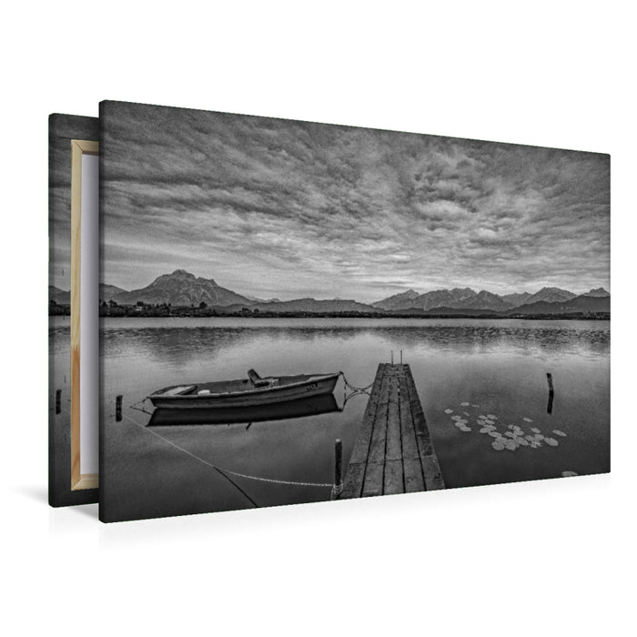 Premium Textil-Leinwand Allgäu, Hopfensee