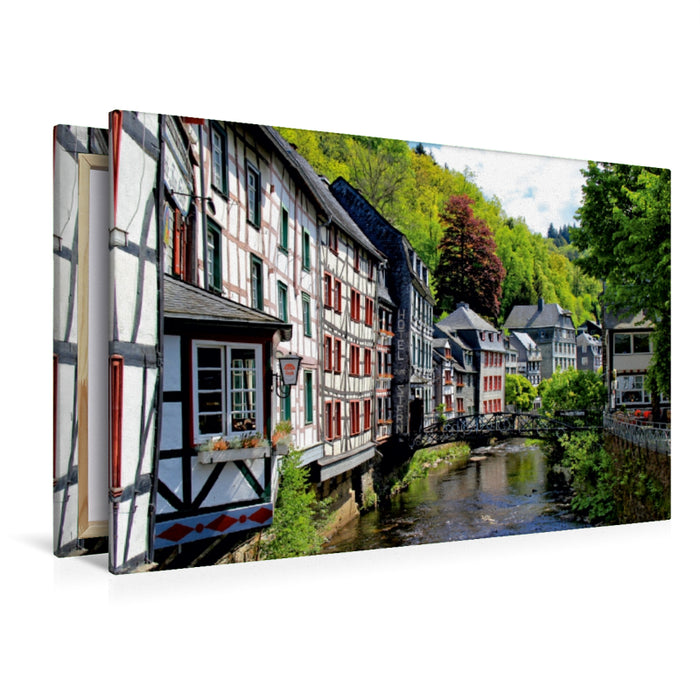 Premium Textil-Leinwand Eine Perle in der Eifel - Monschau