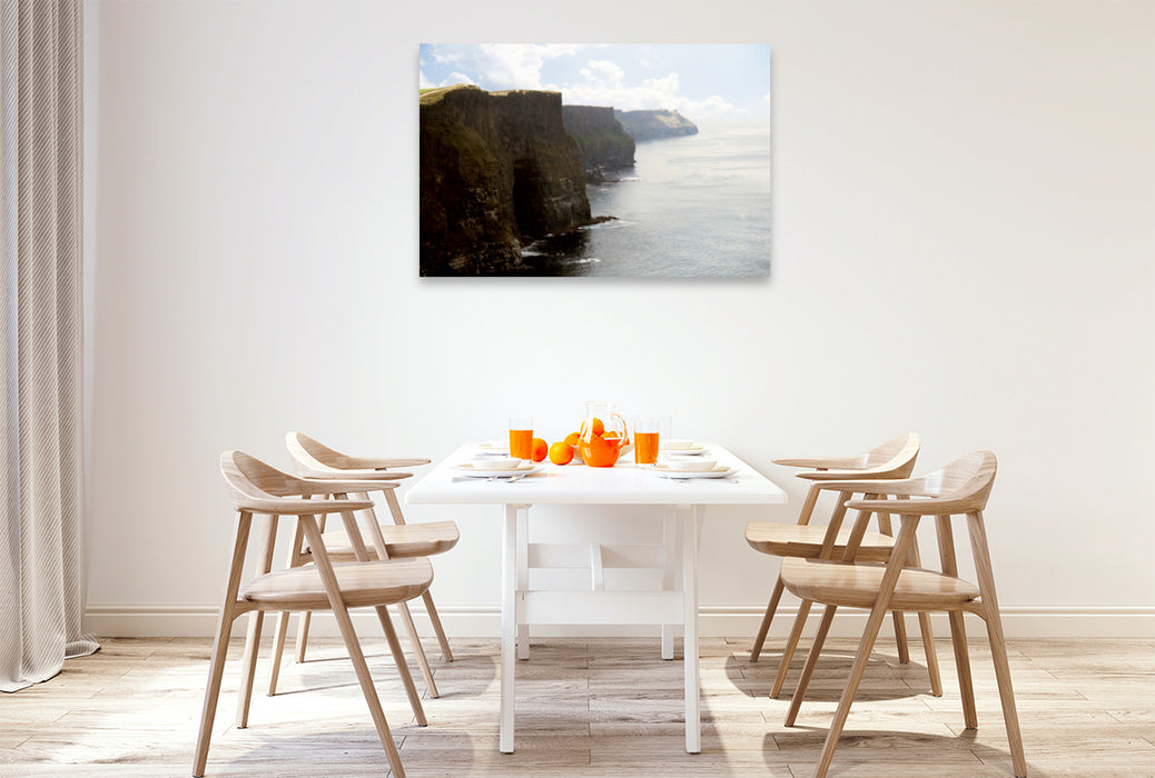 Premium Textil-Leinwand Premium Textil-Leinwand 120 cm x 80 cm quer Cliffs of Moher