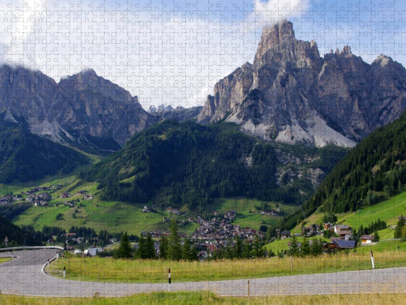 Corvara mit dem Sassongher - CALVENDO Foto-Puzzle'
