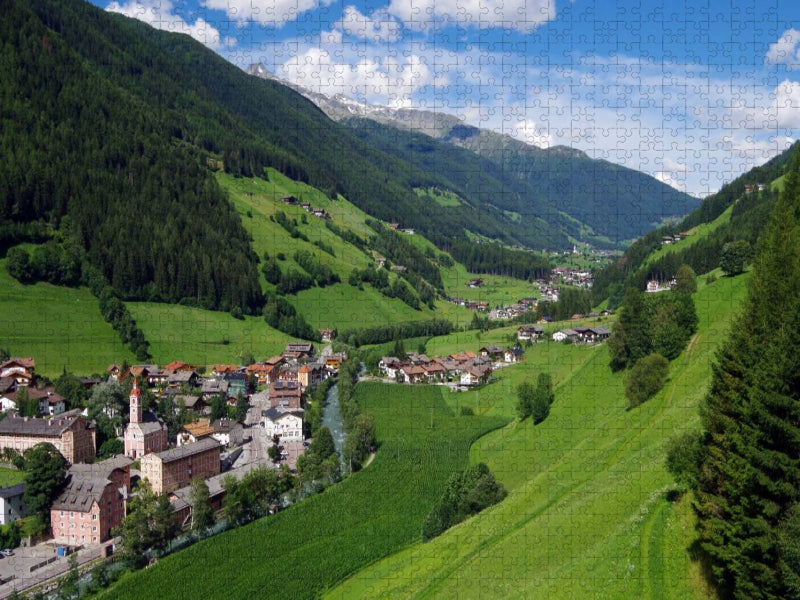 Blick auf Steinhaus im Tauferer Ahrntal in Südtirol - CALVENDO Foto-Puzzle'