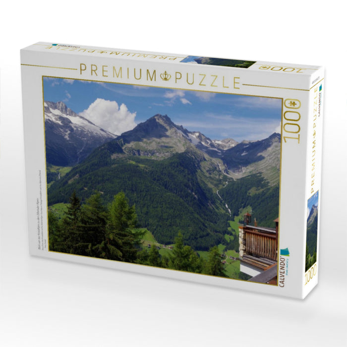 Blick von der Kristallalm zu den Zillertaler Alpen - CALVENDO Foto-Puzzle'