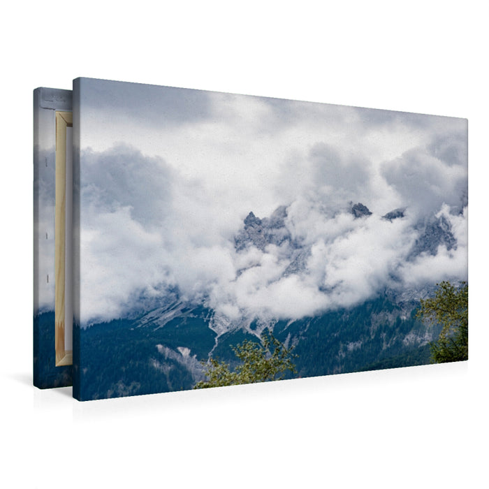 Premium Textil-Leinwand Blick auf die Zugspitze.
