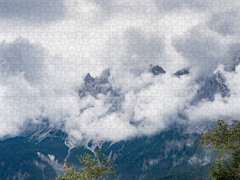 Blick auf die Zugspitze. - CALVENDO Foto-Puzzle'