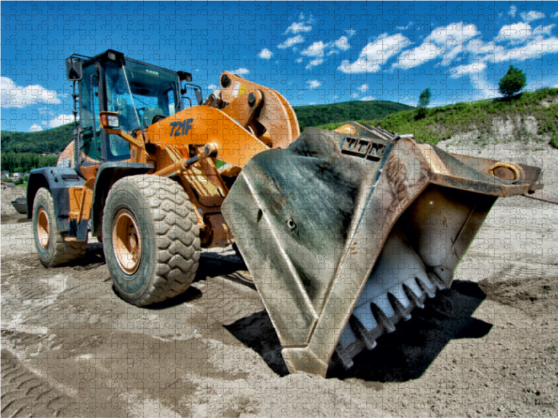 Ein Motiv aus dem Kalender Baumaschinen - Maschinen auf der Baustelle 1000 Teile Puzzle quer - CALVENDO Foto-Puzzle'