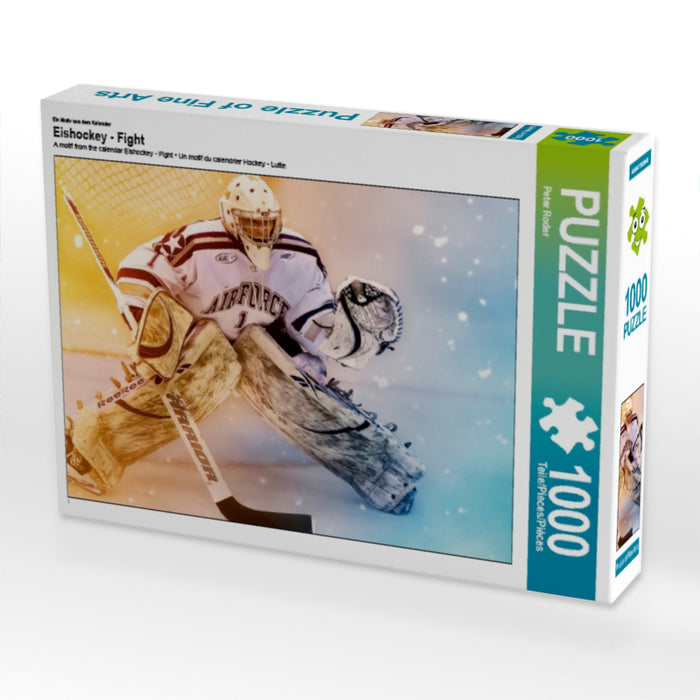 Ein Motiv aus dem Kalender Eishockey - Fight 1000 Teile Puzzle quer - CALVENDO Foto-Puzzle'