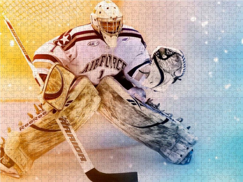 Ein Motiv aus dem Kalender Eishockey - Fight 1000 Teile Puzzle quer - CALVENDO Foto-Puzzle'
