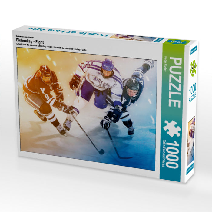 Ein Motiv aus dem Kalender Eishockey - Fight 1000 Teile Puzzle quer - CALVENDO Foto-Puzzle'