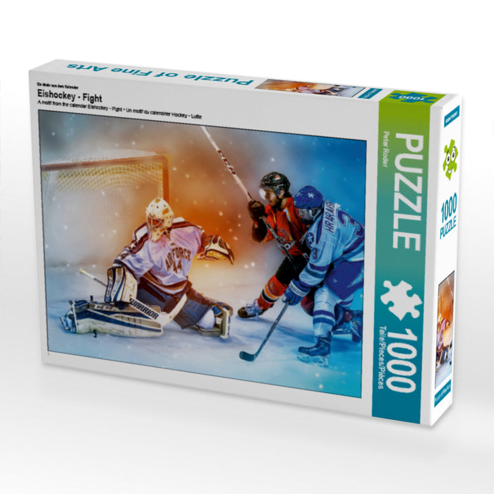 Ice Hockey - Fight - CALVENDO photo puzzle 