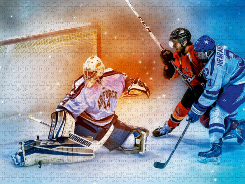 Ice Hockey - Fight - CALVENDO photo puzzle 