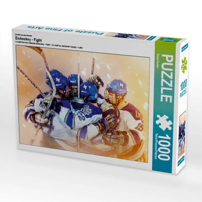 Ein Motiv aus dem Kalender Eishockey - Fight 1000 Teile Puzzle quer - CALVENDO Foto-Puzzle'