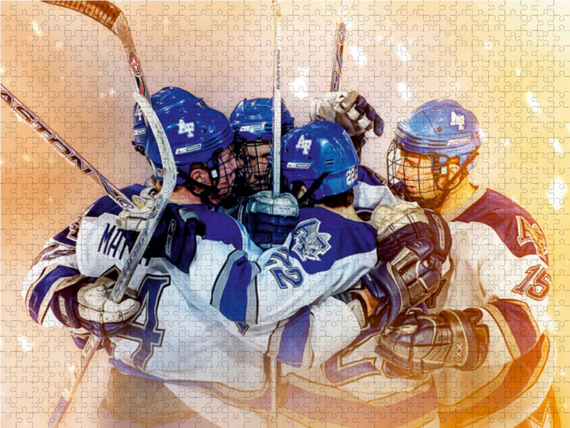 Ein Motiv aus dem Kalender Eishockey - Fight 1000 Teile Puzzle quer - CALVENDO Foto-Puzzle'