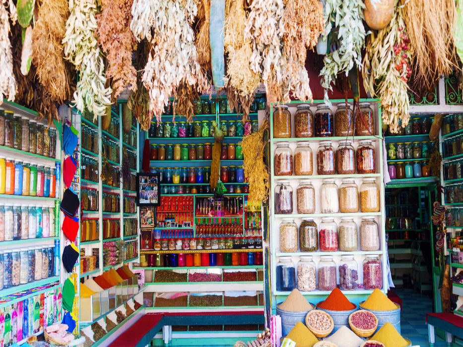 Gewürzstand in den Souks von Marrakesch - CALVENDO Foto-Puzzle'