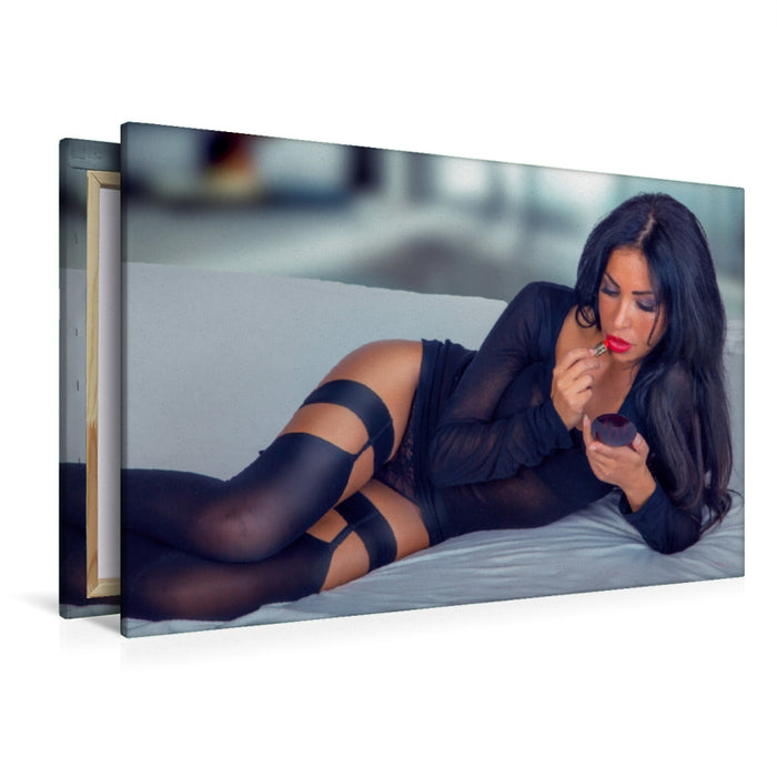 Premium Textil-Leinwand Premium Textil-Leinwand 120 cm x 80 cm quer Ein Motiv aus dem Kalender Emotions and Dessous