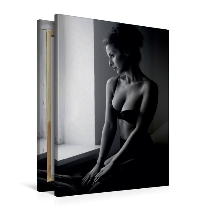 Premium Textil-Leinwand Premium Textil-Leinwand 60 cm x 90 cm hoch Ein Motiv aus dem Kalender NILU LINGERIE 2018