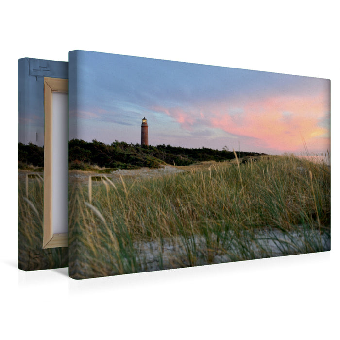 Premium Textil-Leinwand Leuchtturm Darßer Ort