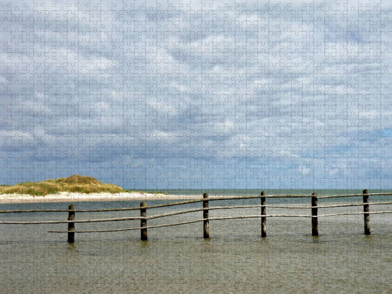 Fortgespültes Land vom Weststrand wird am Naturschutzgebiet Darßer Ort wieder angespült - CALVENDO Foto-Puzzle'