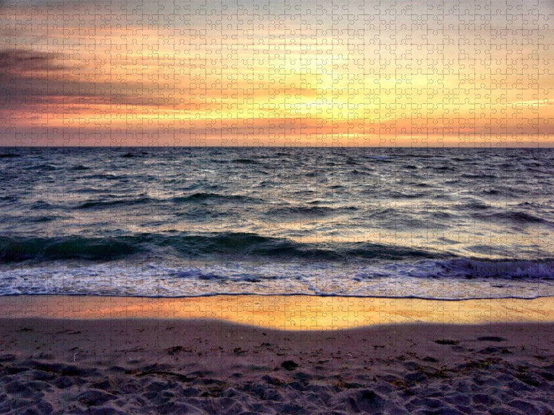 Die letzten Stunden des Tages sind die schönsten am Weststrand - CALVENDO Foto-Puzzle'