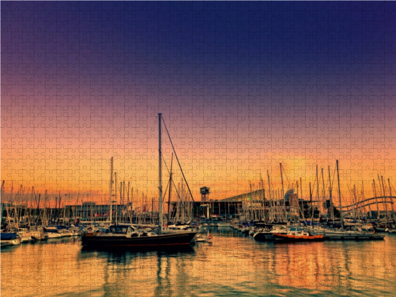Port Vell 1000 Teile Puzzle quer - CALVENDO Foto-Puzzle'
