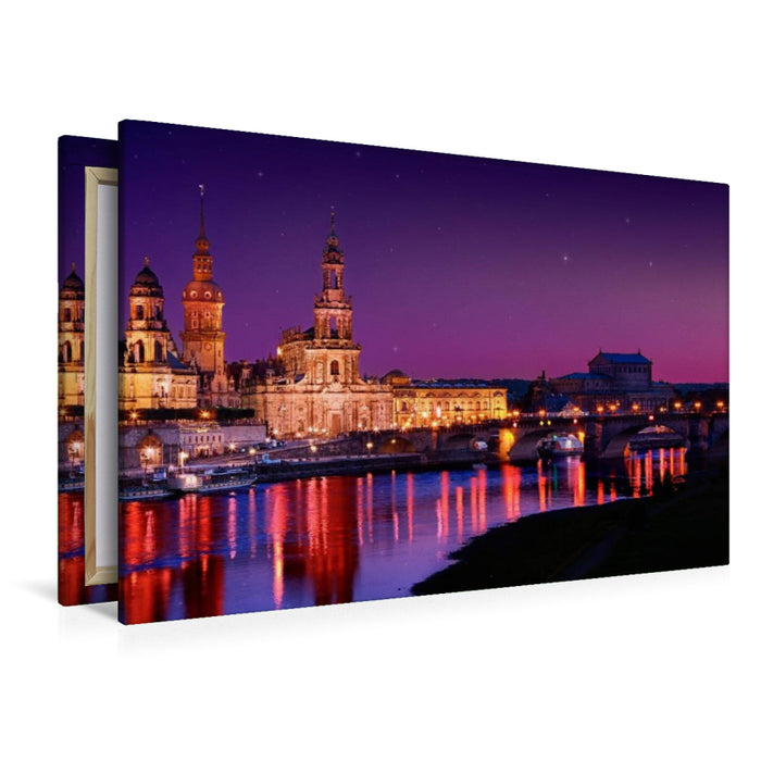 Premium Textil-Leinwand Märchenhaftes Dresden