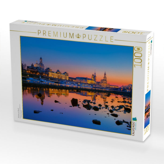 Dresden am Abend - CALVENDO Foto-Puzzle'